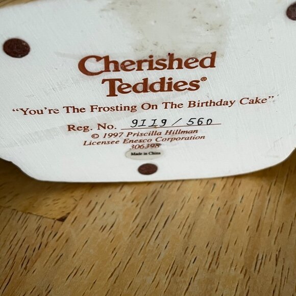 Cherished Teddies - #306398 "You're The Frosting on the Birthday Cake - 1997 - Picture 6 of 8